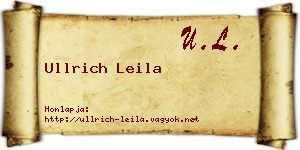 Ullrich Leila névjegykártya