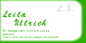leila ullrich business card